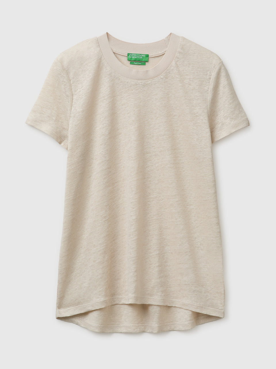Crew neck T-shirt in pure linen - ucb_image_FS
