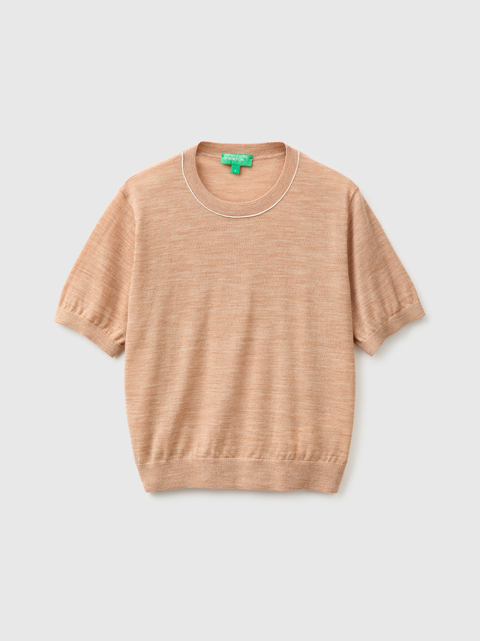 Camisola de manga curta em pura lã Merino - ucb_image_FS