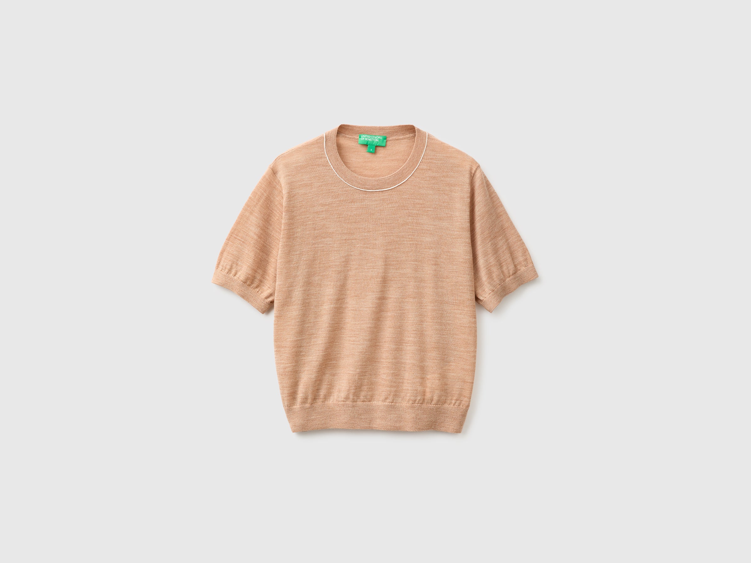 Camisola de manga curta em pura lã Merino - ucb_image_FS