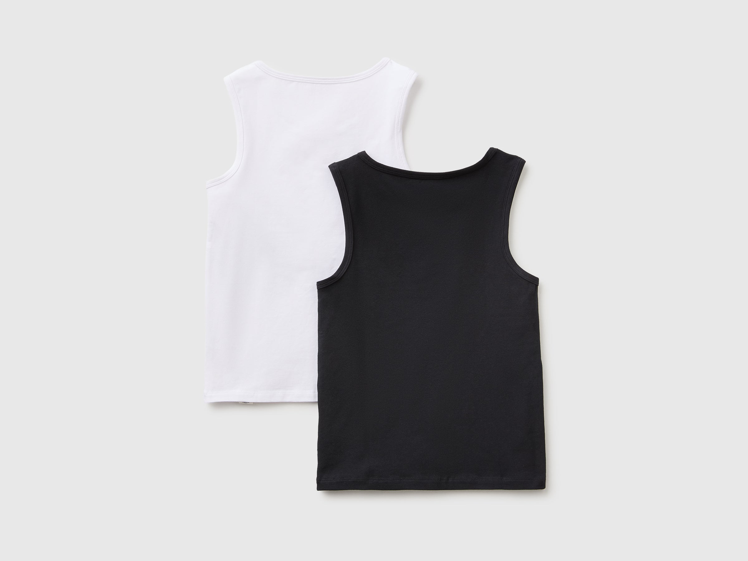 Duas t-shirts sem mangas interiores em algodão stretch - ucb_image_BS