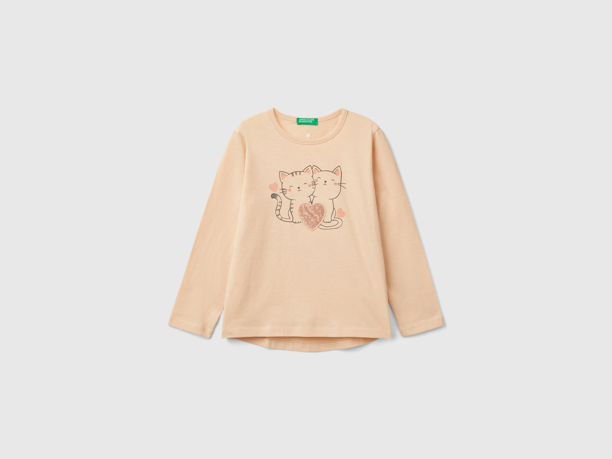T-shirt com estampa e lantejoulas - ucb_image_FS