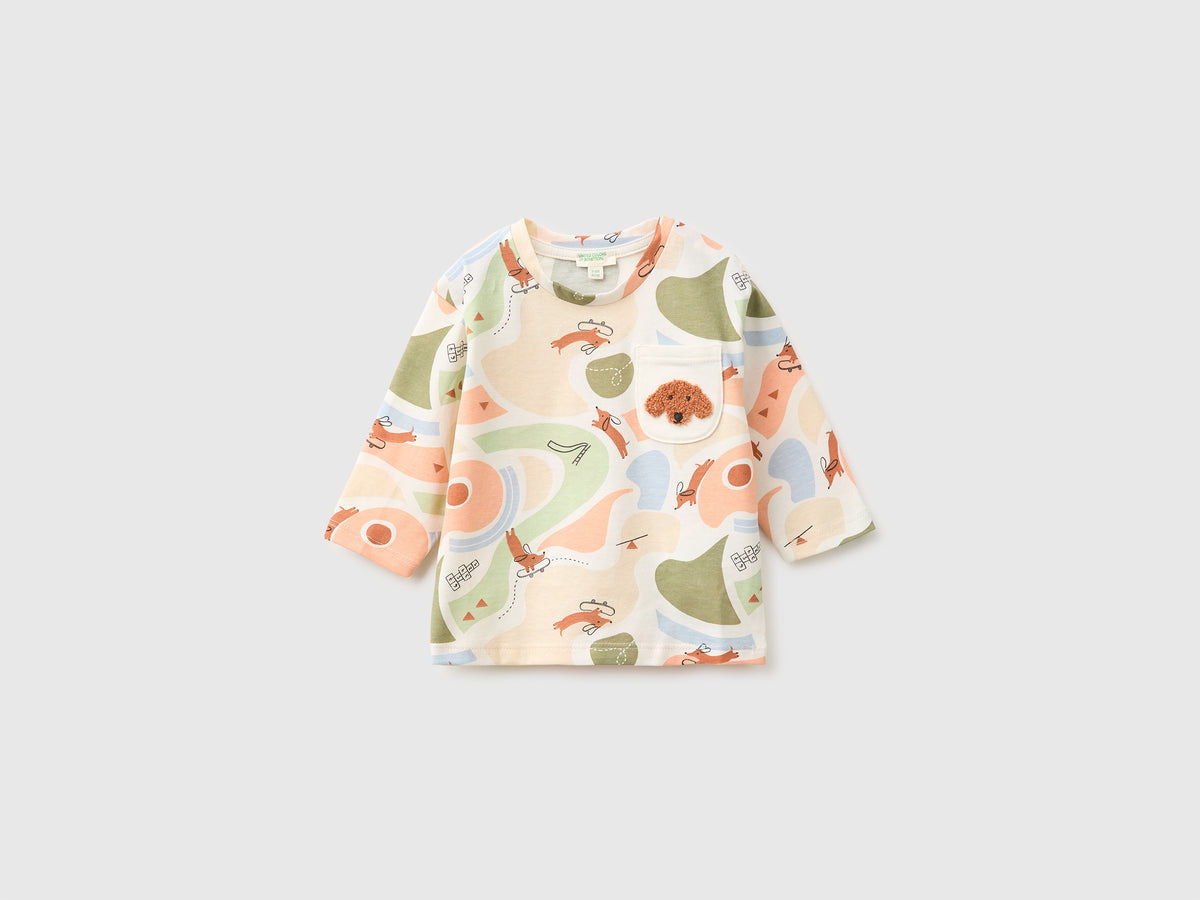 T-shirt com estampa padrão em algodão orgânico - ucb_image_FS