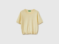 Light yellow sweater with short sleeves - ucb_image_FS