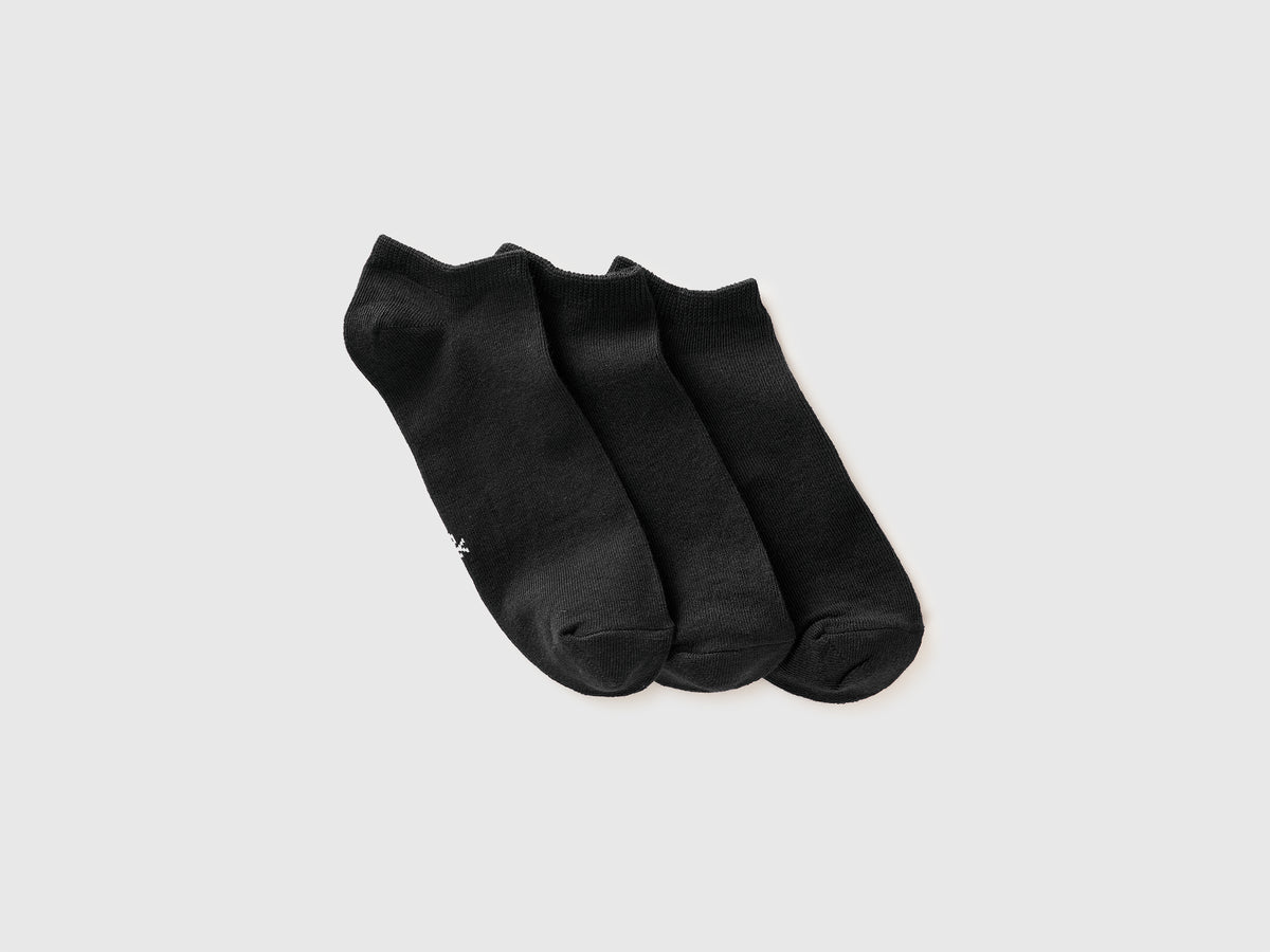 Três pares de meias curtas cor sólida - ucb_image_FS