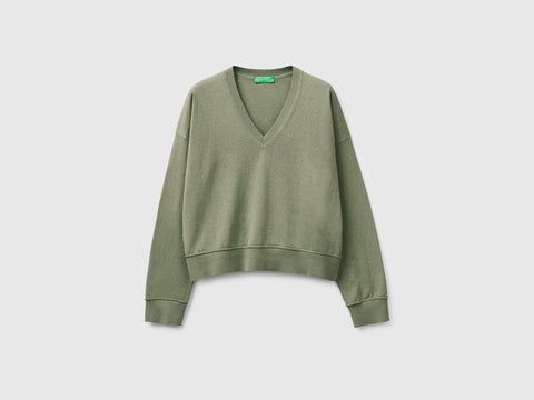 V-neck sweater in cotton and wool - ucb_image_FS