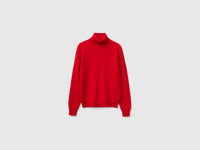 Camisola de gola alta vermelho-ameixa em pura lã Merino - ucb_image_FS
