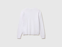 White sweater in tricot cotton - ucb_image_BS