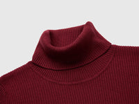 Camisola de gola alta canelada em mistura de seda e lã - ucb_image_DS1
