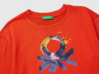 T-shirt in organic cotton with logo print - ucb_image_DS1