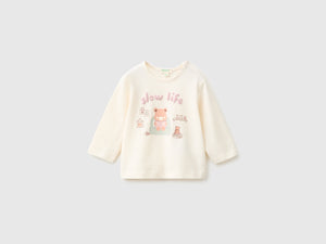 T-shirt com estampa em algodão orgânico