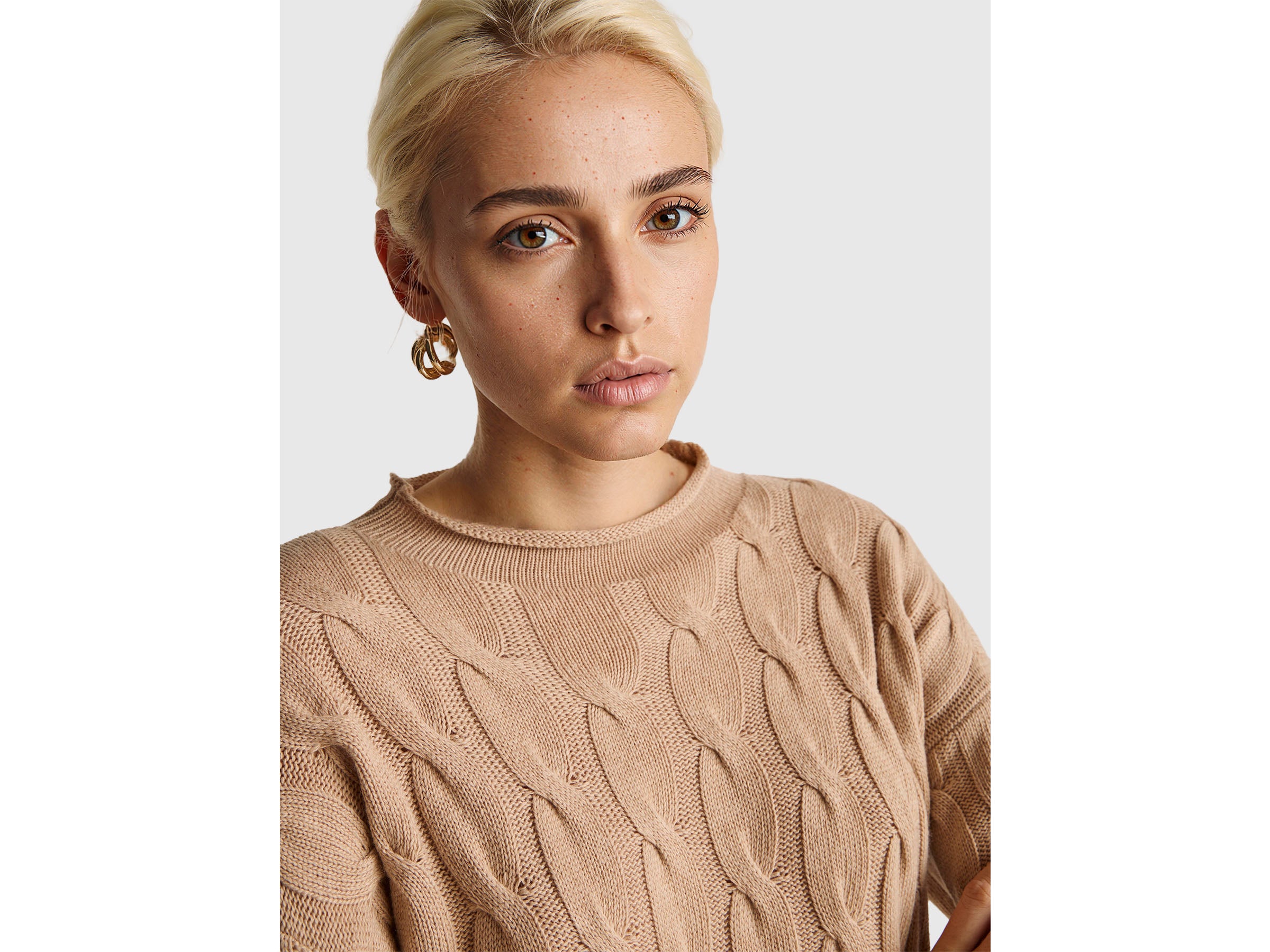 Cashmere blend sweater with cable knit - ucb_image_FY