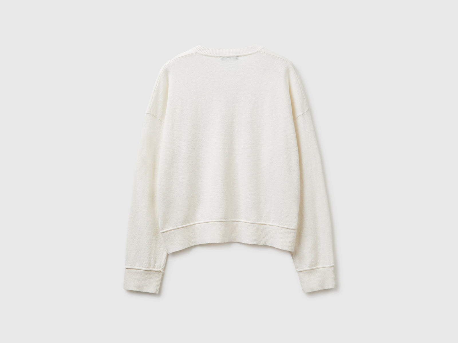 V-neck sweater in cotton and wool - ucb_image_BS