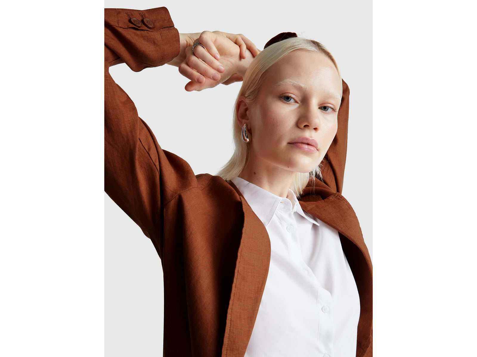 Blazer in pure linen