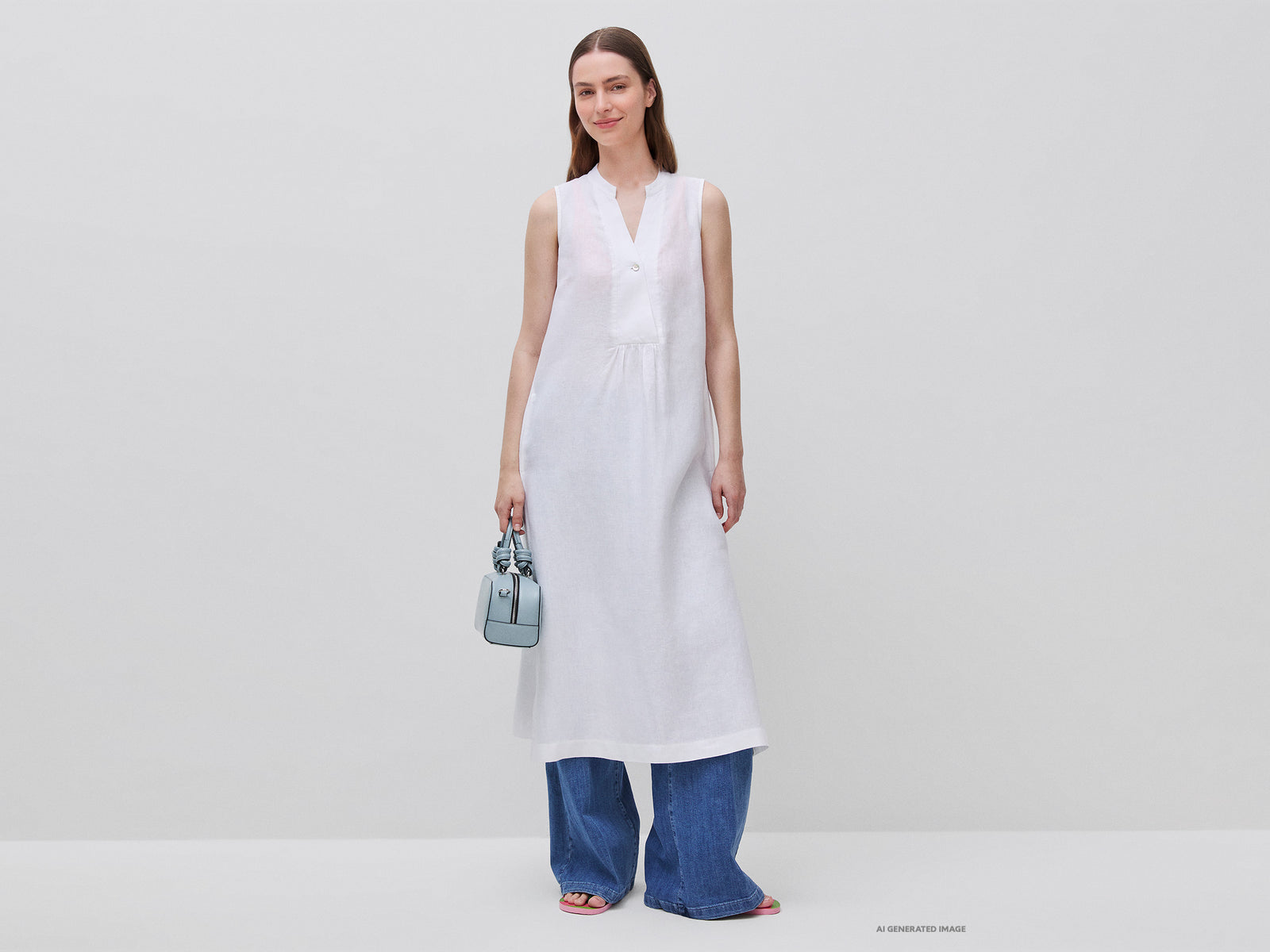 Long dress 100% linen
