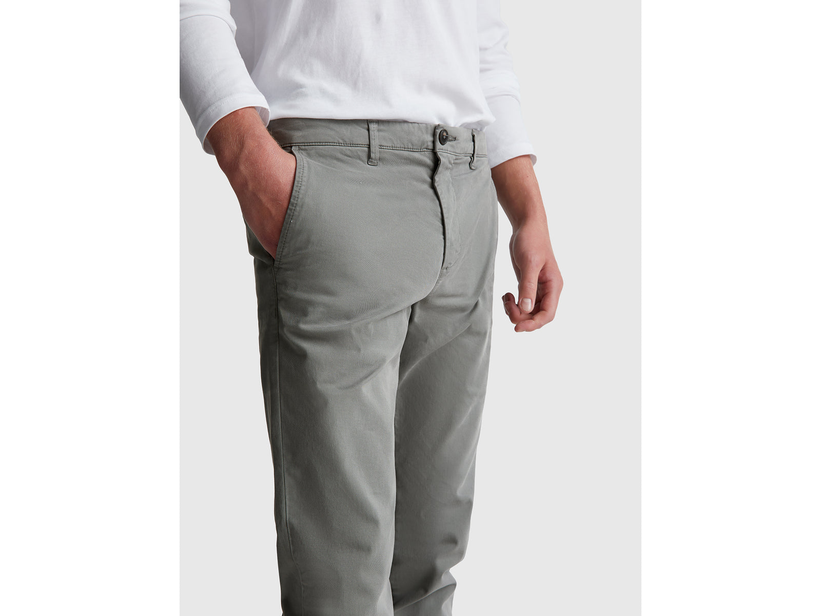 Slim fit cotton chinos