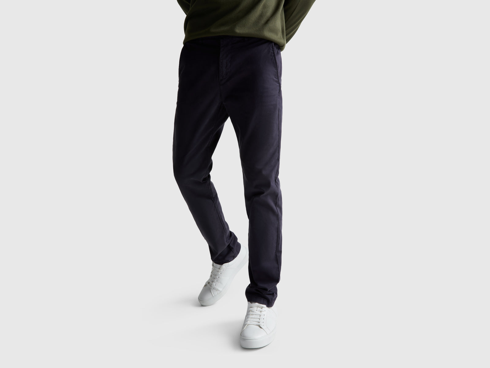 Slim fit cotton chinos