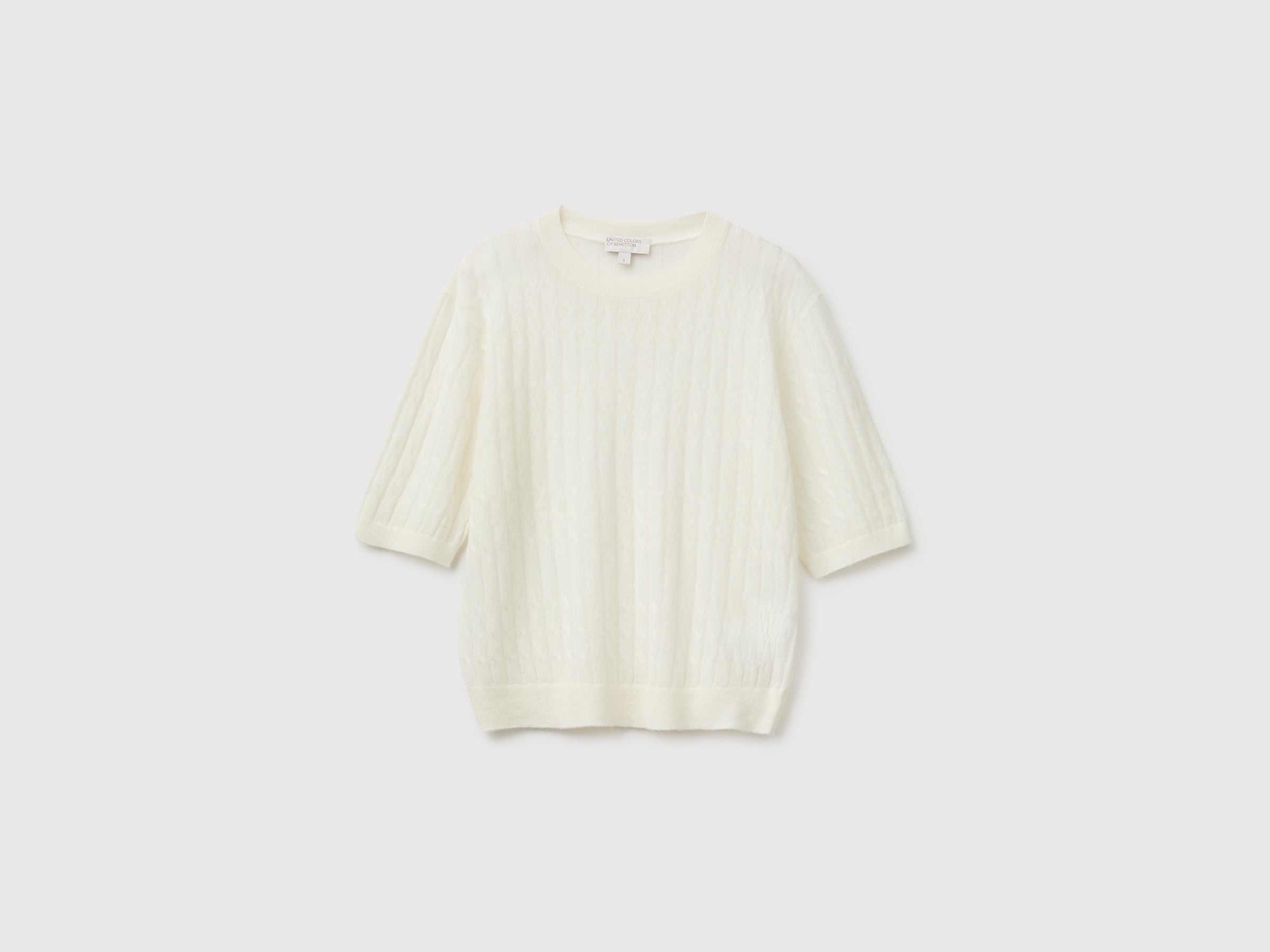 Camisola com tranças em mistura de lã ultraligeira - ucb_image_FS