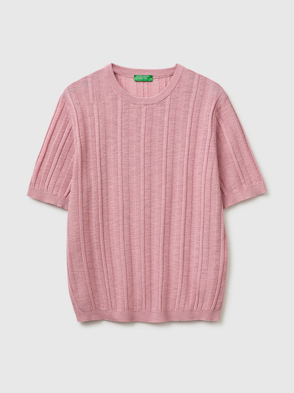 Short-sleeved linen blend sweater - ucb_image_FS