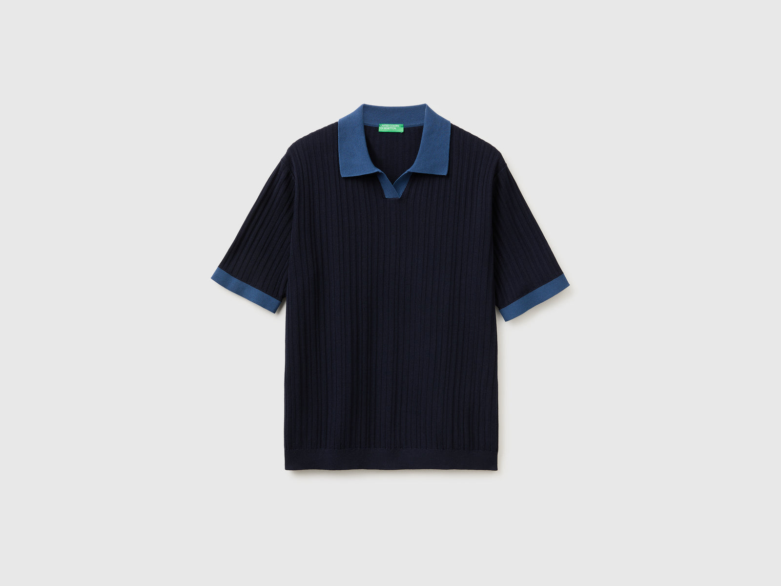Ribbed knit polo shirt - ucb_image_FS