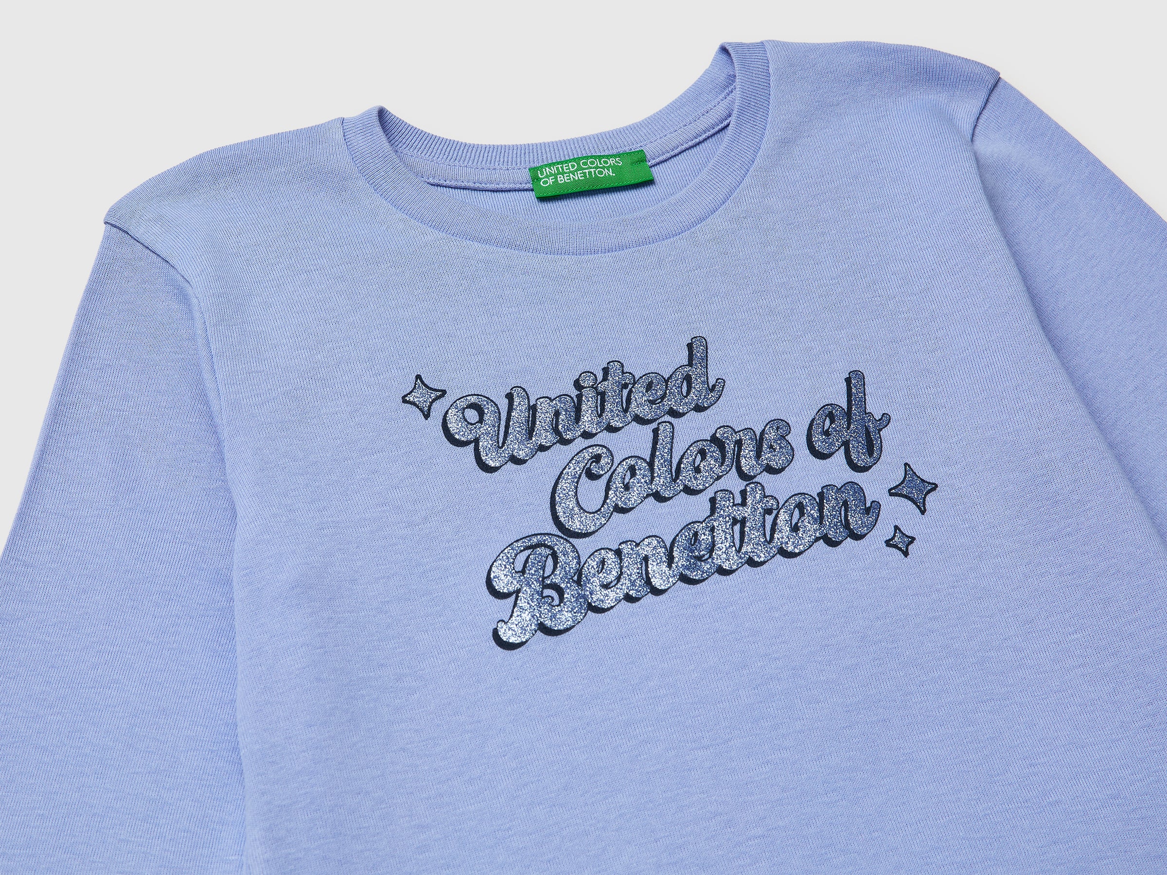 T-shirt with glittery logo in organic cotton - ucb_image_DS1