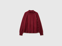 Camisola de gola alta com botões 100% lã - ucb_image_FS