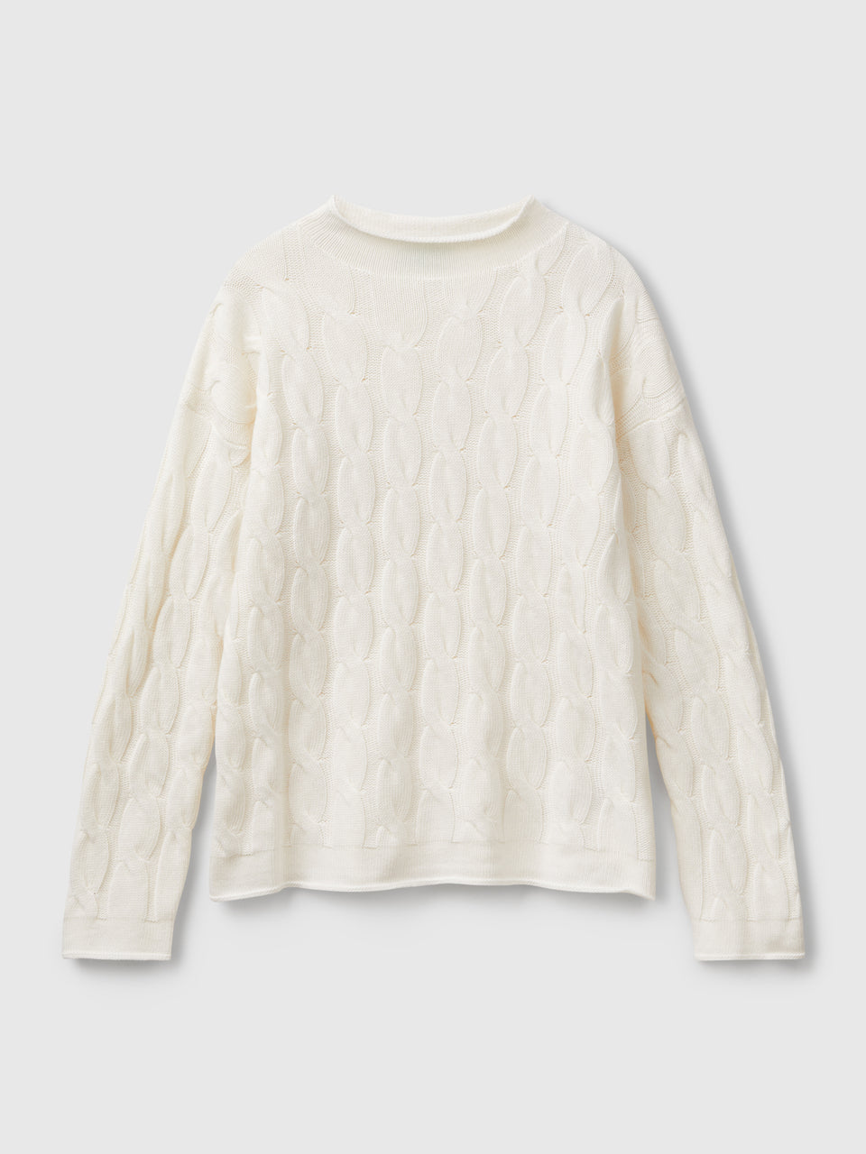 Cashmere blend sweater with cable knit - ucb_image_FS