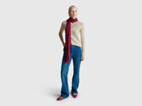 T-shirt bege com decote em V - ucb_image_FY