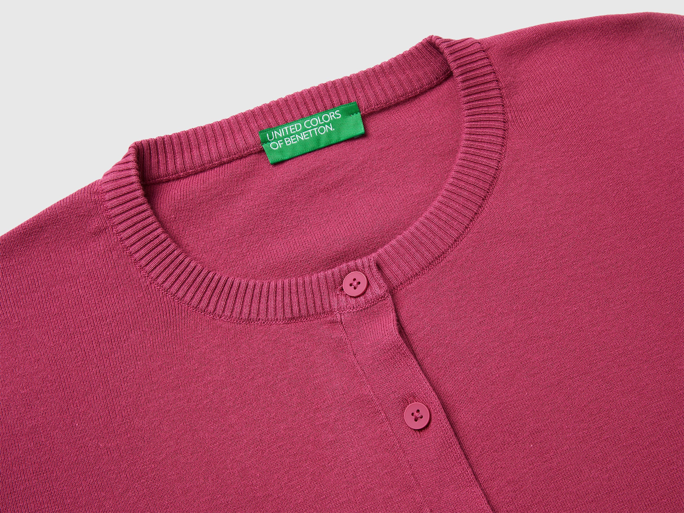 Plum cardigan in cotton tricot - ucb_image_DS1