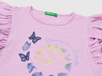 Cropped T-shirt with print and embroidery - ucb_image_DS1
