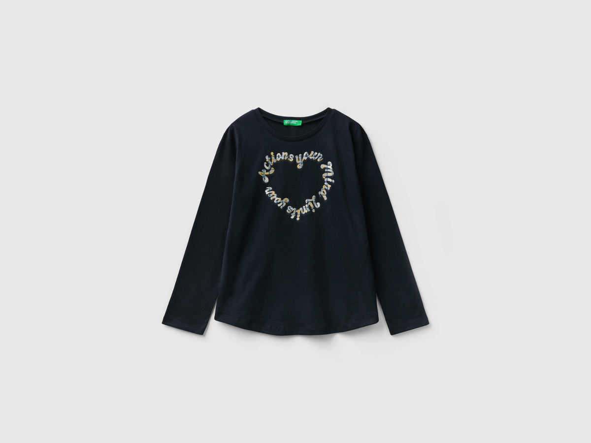 T-shirt em algodão quente com estampa glitter - ucb_image_FS