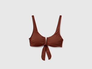 Brassiere de biquíni com padrão em V