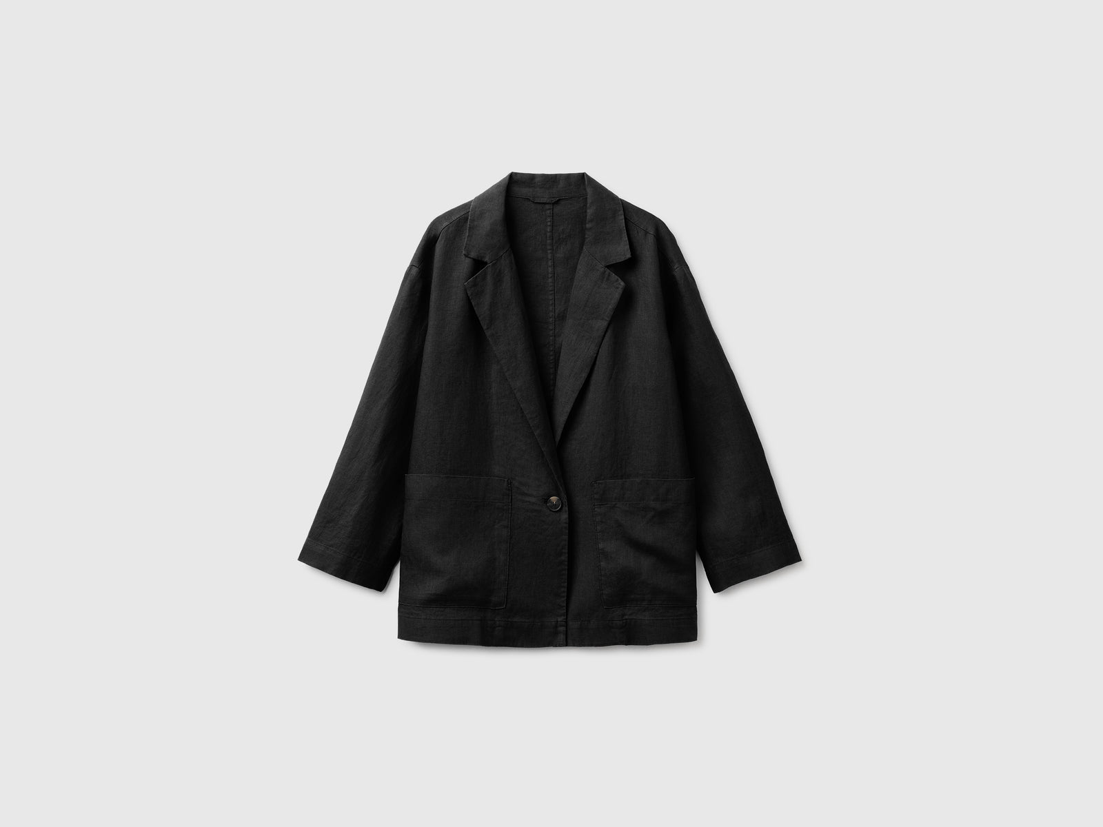 Blazer de abotoadura simples em 100% linho - ucb_image_FS