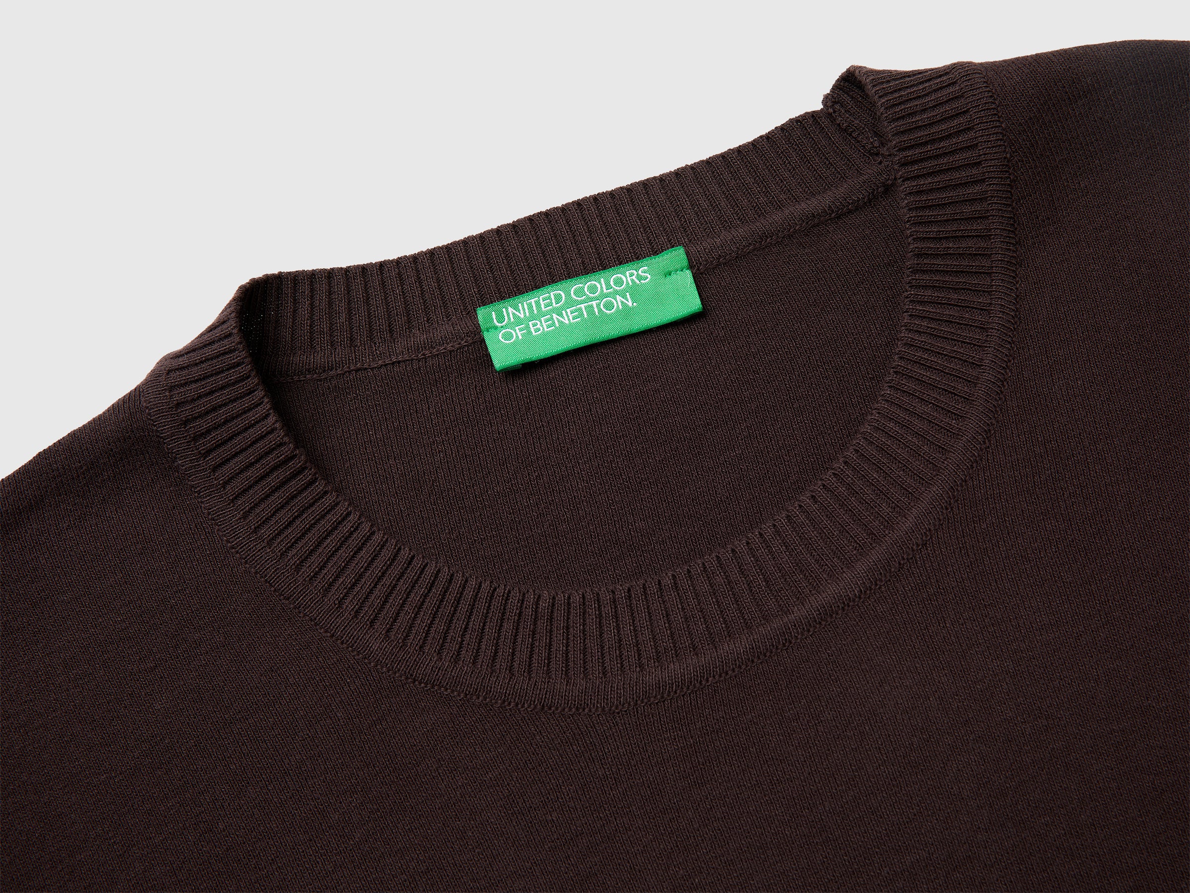 Brown sweater in tricot cotton - ucb_image_DS1