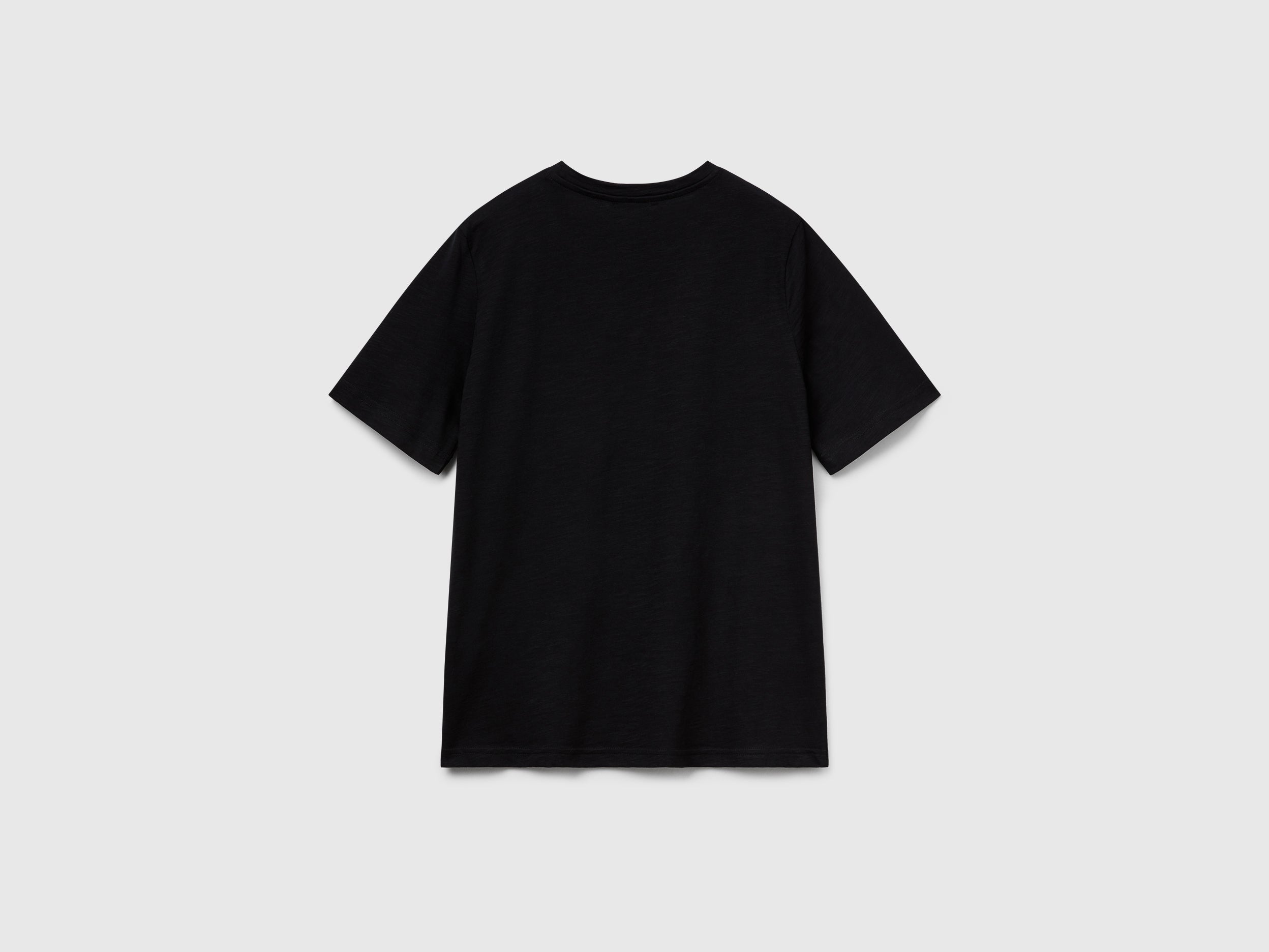 T-shirt de gola redonda em algodão flamé - ucb_image_BS