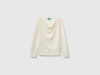 T-shirt com drapeado no decote - ucb_image_FS