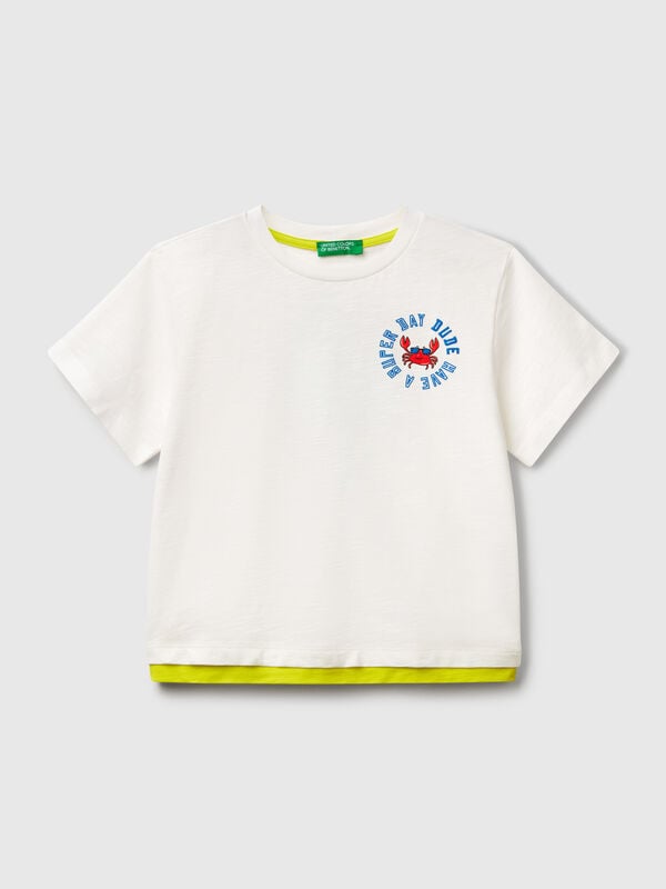 T-shirt over fit em algodão leve Menino
