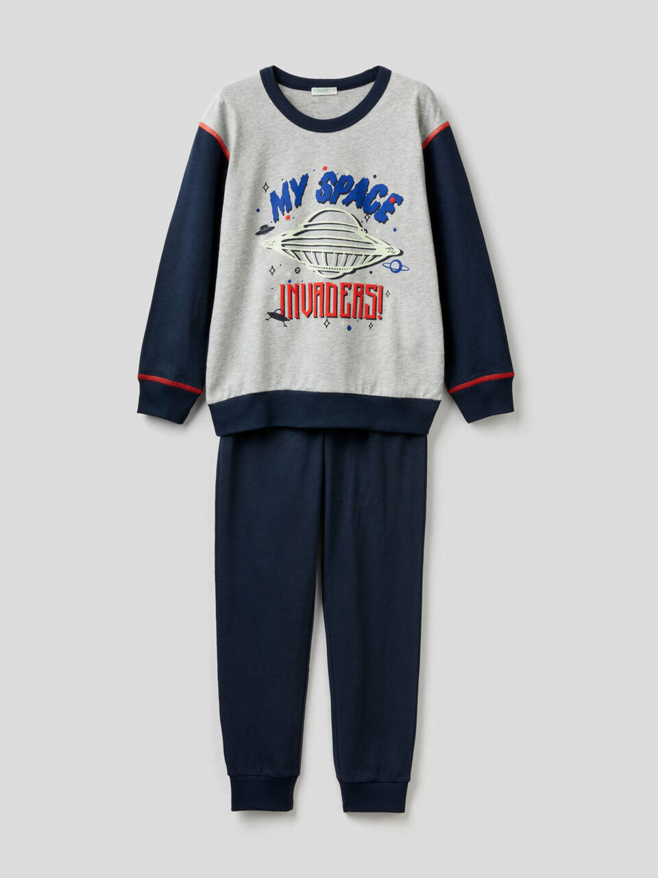 Pijama comprido em algodão leve image number 1