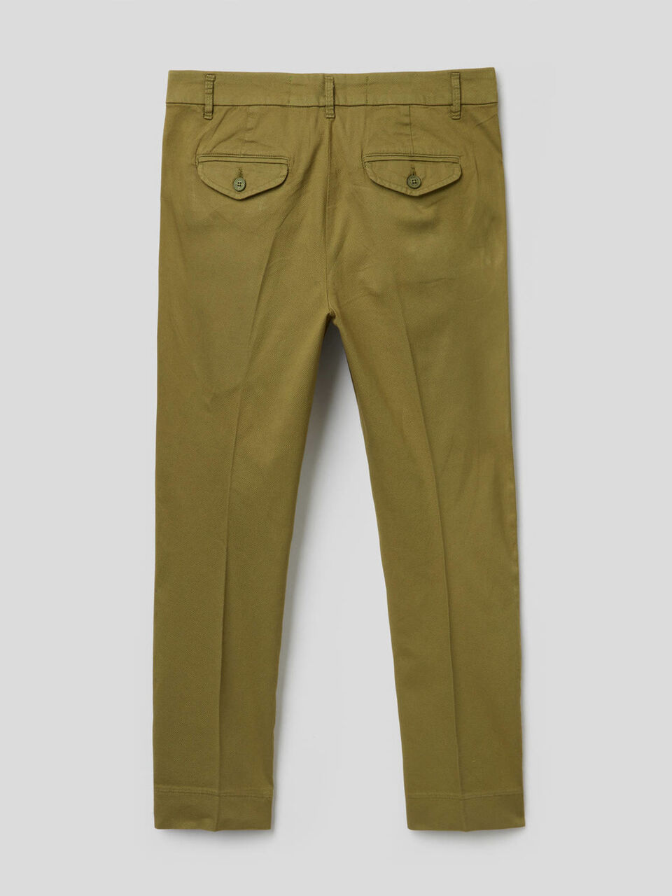 Chinos cropped em algodão stretch image number 2