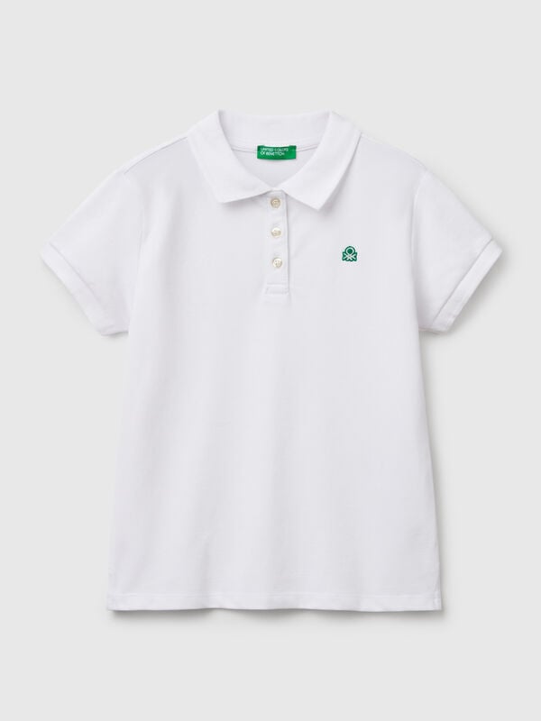Polo de manga curta em algodão  Menina