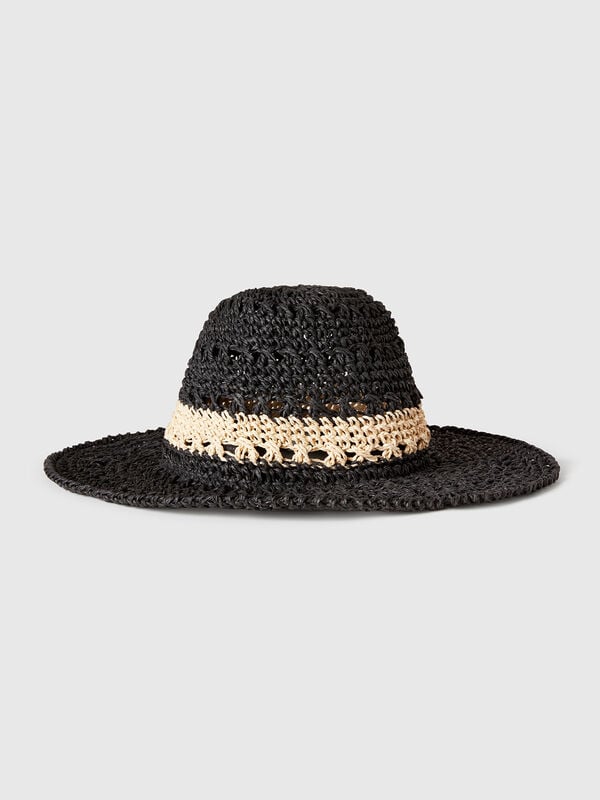 Chapéu estilo pescador efeito palha Mulher