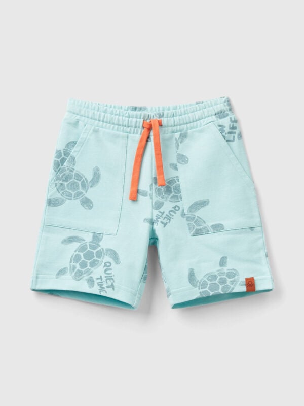 Shorts com estampa de tartarugas Menino