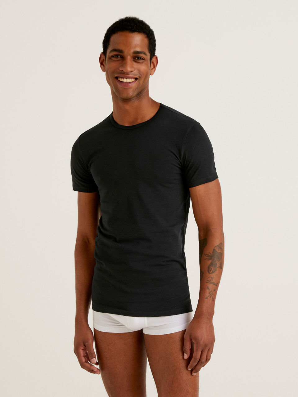T-shirt em algodão orgânico stretch