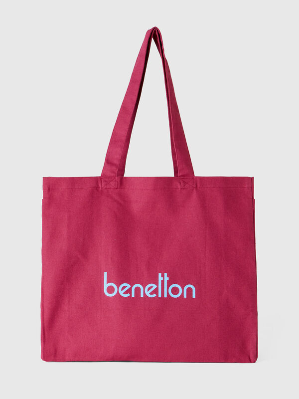 Tote bag bordeaux em algodão puro