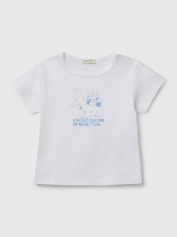 T-shirt de manga curta com estampa Recém-nascido