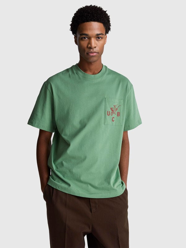 T-shirt over fit com estampa Homem