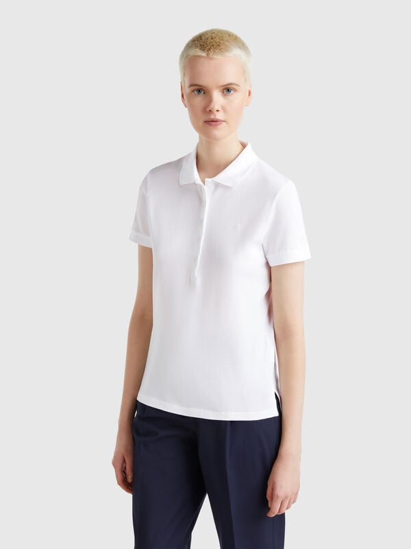 Polo slim fit em algodão stretch Mulher