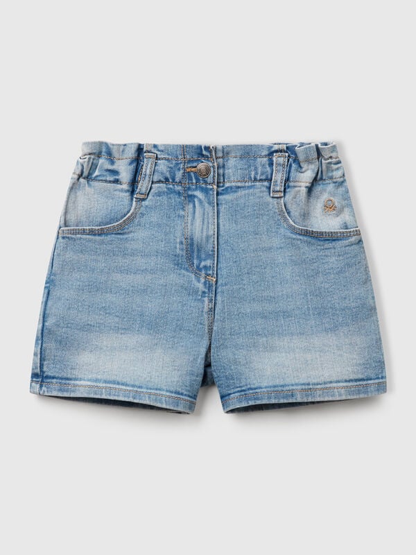 Shorts paperbag de jeans Menina