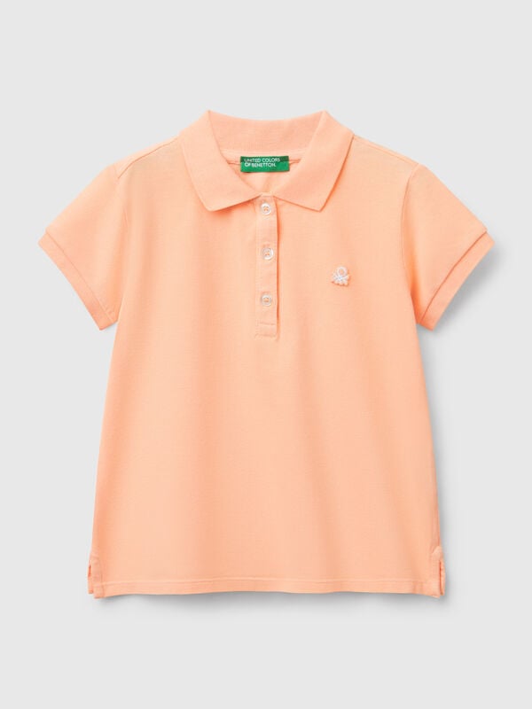 Polo de manga curta em algodão  Menina