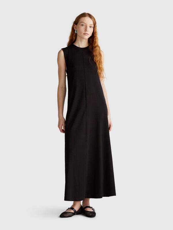 Vestido sem mangas em algodão puro Mulher