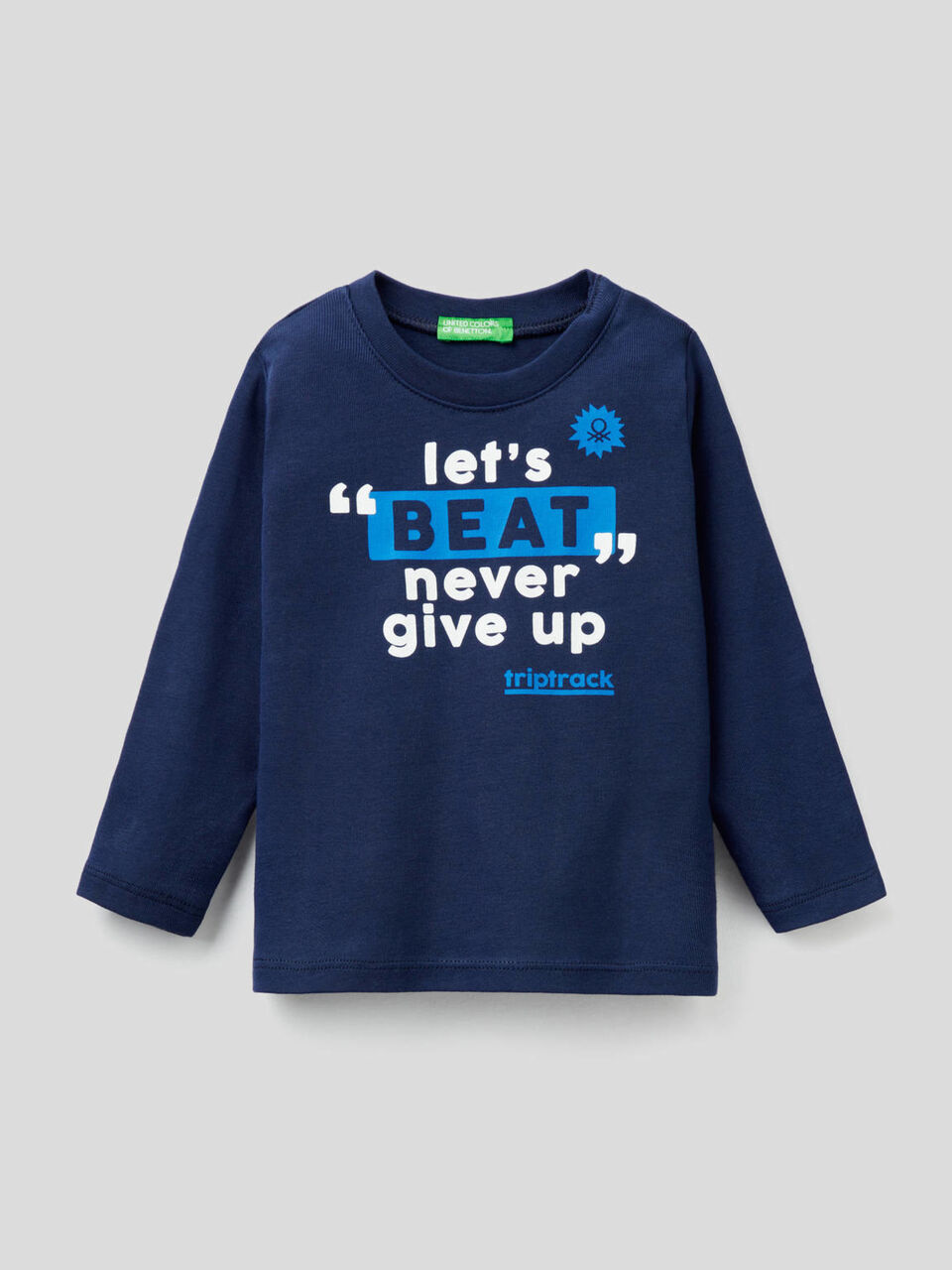 T-shirt de manga comprida com estampa slogan image number 1
